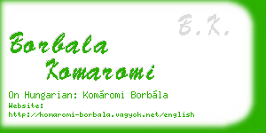borbala komaromi business card